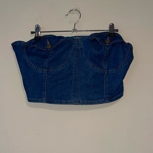 Denim bandeau top